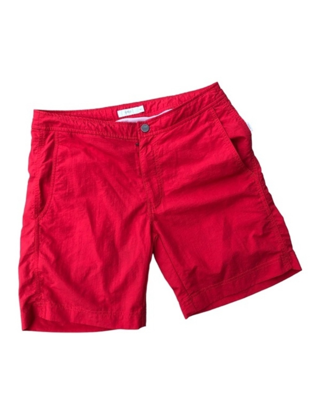 Onia The Calder Nylon Build in Mesh Light Weight Mens Red Swim Shorts Trunks 30